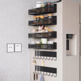 PÓŁKA MAGNETYCZNA NA LODÓWKĘ KUCHENKĘ PÓŁKI WISZĄCE ORGANIZER NA MAGNES